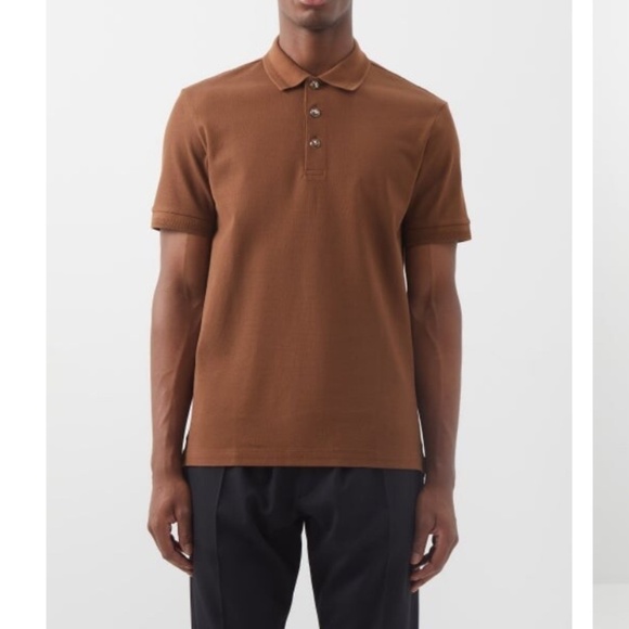 NWOT Inesis Men’s Polo Shirt Short Sleeve Preppy Neutral Golf Camel Tan XL - Picture 1 of 10